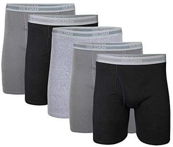 Gildan Boxershorts schwarz anthrazit sportgrau Klassische Länge