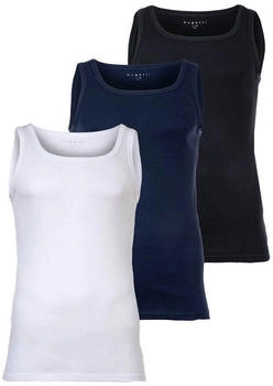 Bugatti Unterhemden 3er Pack Feinripp Baumwolle einfarbig