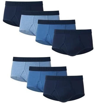 Hanes Tagless Cotton Brief 6er-Pack blau sortiert