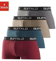 Buffalo Hipster Packung, 4 Stk. knapp sitzende Boxershorts mit Kontrastbund aus