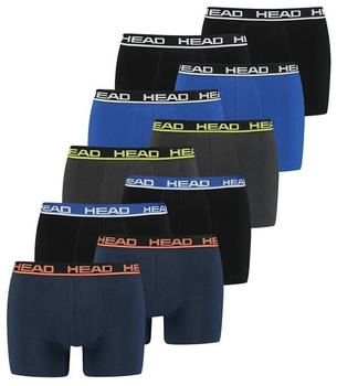 Head Boxershorts Basic Boxer 10P schwarz blau limette blau orange schwarz