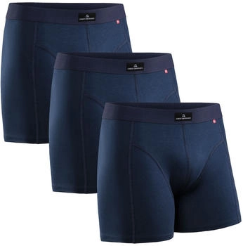 Danish Endurance Boxershorts marineblau 3er-Pack