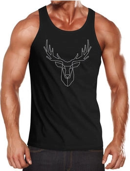 Neverless Tanktop Hirsch Polygon Geweih geometrisch Formen