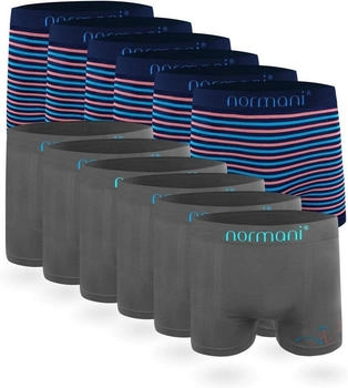 Normani Boxershorts navy azur anthrazit pfirsich
