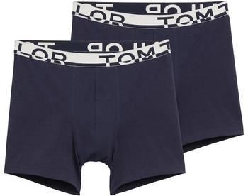 Tom Tailor Mittellange Boxershorts im 2er-Pack blue-dark-solid (75165_U630)