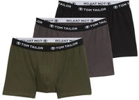TOM TAILOR Boxershorts "Buffer" 3er Pack, weich, bequem, basic, eng, Logobund,