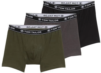 Tom Tailor Mittellange Boxershorts im 3er-Pack green melange (70788_U331)