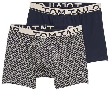 Tom Tailor Mittellange Boxer im 2er-Pack blue-dark-allover / (75251_U635)