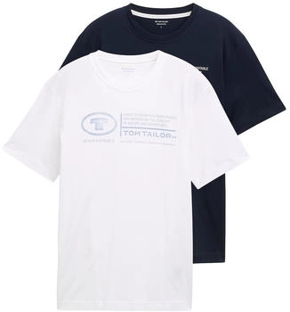Tom Tailor T-Shirts mit Print im 2er-Pack White (1047047_20000) Tom Tailor T-Shirts mit Print im 2er-Pack White (1047047_20000)