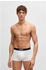 Hugo Boss Dreier-Pack eng anliegende Boxershorts aus Stretch-Baumwolle mit kurzem Bein und Logos am Bund - Style Trunk 3P ONE 50544263 Weiß