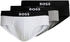Hugo Boss Dreier-Pack Slips aus Stretch-Baumwolle mit Logo-Bund - Style HipBr 3P ONE 50546561 Weiß / Grau / Schwarz