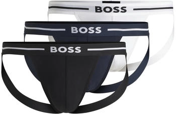 Hugo Boss Dreier-Pack Jockstraps aus Stretch-Baumwolle - Style Jockstrap 3P Bold 50532454 Schwarz / Weiß / Blau Hugo Boss Dreier-Pack Jockstraps aus Stretch-Baumwolle - Style Jockstrap 3P Bold 50532454 Schwarz / Weiß / Blau