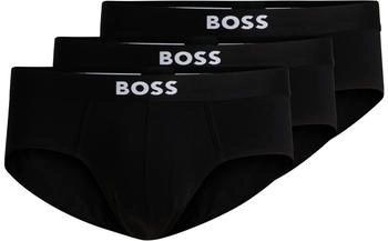 Hugo Boss Dreier-Pack Slips aus Stretch-Baumwolle mit Logo-Bund - Style HipBr 3P ONE 50546561 Schwarz