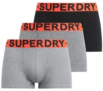 Superdry Boxershorts grau orange schwarz