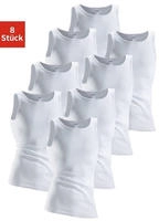 Clipper Unterhemd 8 Stk. aus Doppelripp, Tanktop, Unterziehshirt