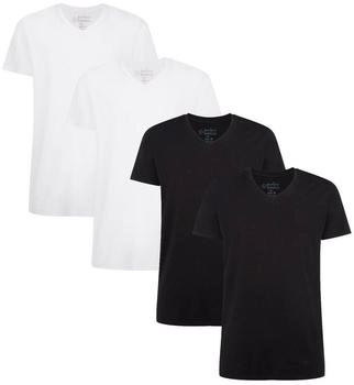Bamboo Basics Viskose T-Shirt 4er Pack wei&szlig; schwarz