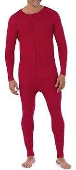 Fruit of the Loom Premium Thermal Union Suit Pyjamahose rot ausflug
