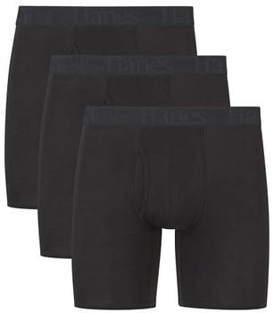 Hanes Supersoft Boxer Briefs Viscose from Bamboo schwarz