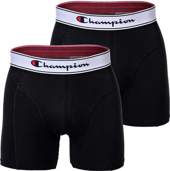 Champion Boxershorts 2er Pack einfarbig schwarz