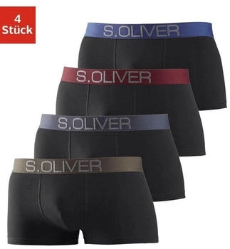 s.Oliver Hipster 4er-Pack bunt schwarz-khaki schwarz-bordeaux schwarz-anthrazit schwarz-blau