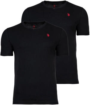 U.S. Polo Assn. T-Shirt Herren 2er Pack bequem sitzend schwarz