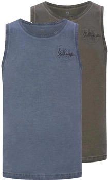 Jan Vanderstorm Doppelpack Tanktop MIKJAN blau schwarz