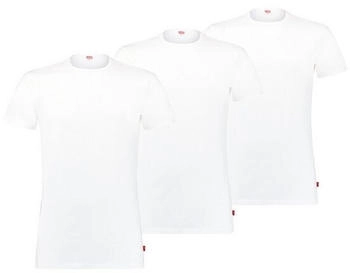 Levi's T-Shirt 3er Pack bequem sitzend weiss