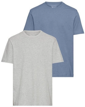 Man's World T-Shirt taubenblau graumeliert