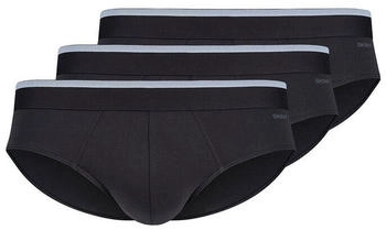 Skiny Slip 3er Pack Basic schwarz