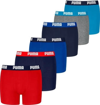 Puma BOYS EVERYDAY BASIC BOXERS 6P ECOM rot blau