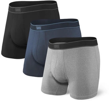 Saxx Daytripper Boxer Brief Fly 3-Pack grau schwarz marine
