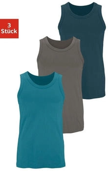 H.I.S Jeans Tanktop Unterhemd dunkelpetrol dunkelgrau petrol
