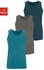 H.I.S Jeans Tanktop Unterhemd dunkelpetrol dunkelgrau petrol