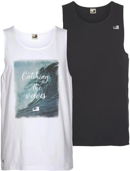 Ocean Sports Wear Tanktop 2er-Pack baumwolle schwarz wei&szlig; bedruckt
