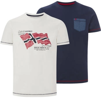 Jan Vanderstorm Doppelpack T-Shirt BALDEN weiß