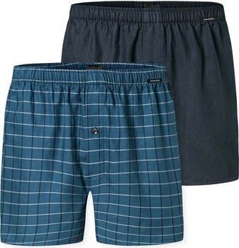 Schiesser Boxershorts 2er-Pack Webware Karo blau - Boxershorts Multipack (182428-911) Schiesser Boxershorts 2er-Pack Webware Karo blau - Boxershorts Multipack (182428-911)