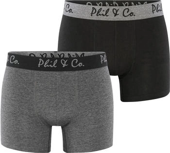 Phil & Co. Berlin 2-Pack Jersey schwarz anthrazit