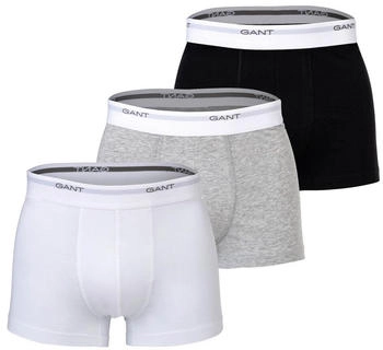 GANT Boxershorts hellgrau graumeliert schwarz weiß
