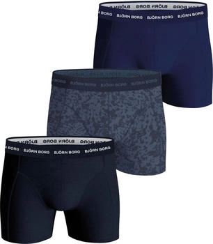 Björn Borg 3P Essential Shorts blau muster Baumwolle