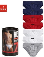 H.I.S Slip "Unterhosen f&uuml;r Herren" Dose, 7 Stk. aus Baumwoll-Mix in einer Dose