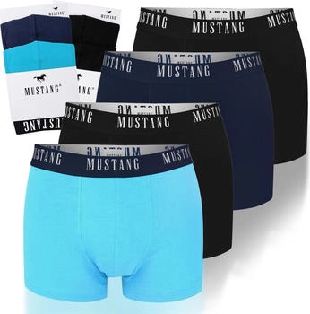 MUSTANG Boxershorts 4er Set Baumwolle Logo