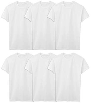 Fruit of the Loom Crew-Neck T-Shirt Unterwäsche weiß 6er Pack