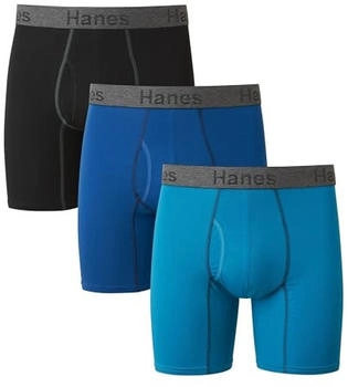 Hanes Comfort Flex Fit Ultra Soft Stretch Boxershorts 3er-Pack regulär sortiert