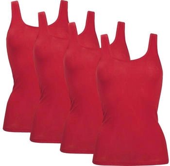 Conta Feinripp Damen-Unterhemd 4er-Pack rot