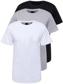 Only & Sons T-Shirt 'MATT' graumeliert schwarz weiß 8821894