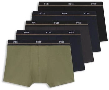 Hugo Boss F&uuml;nfer-Pack eng anliegende Boxershorts 'Trunk 5P Essential' 50531660 gemustert