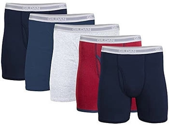 Gildan Boxer Briefs marineblau dunkelblau grau gepunktet marineblau