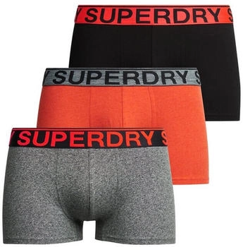 Superdry M3110450B 3er Pack Boxershorts orange grau schwarz