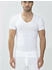 Mey T-Shirt Herren V-Ausschnitt baumwolle weiß