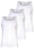 HUGO Unterhemden Tank Top Tripplet Pack Doppelripp Baumwolle weiß
